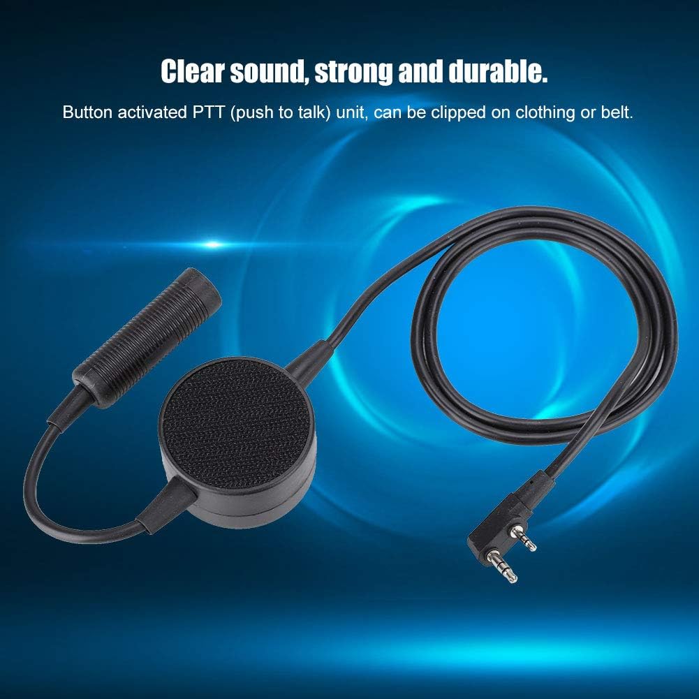 TCI PTT for Radio Walkie Talkie Headset, K Head Push to Talk PTT, TCI Round Waterproof PTT for Two Way Radio