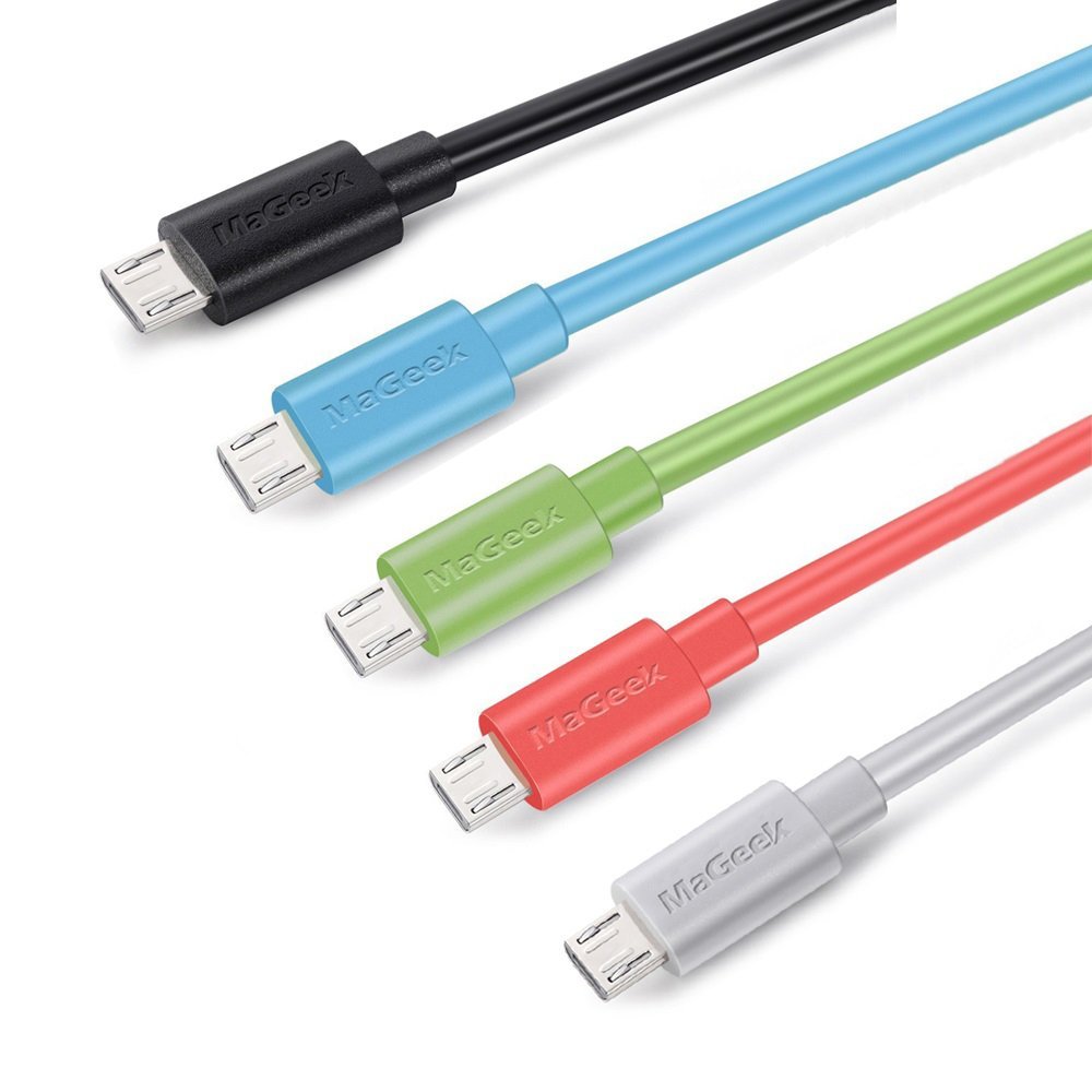 MaGeek Micro USB Cable [3.3ft/5-Pack] Fast Charge Data Cables for Samsung, Motorola, LG, Google, Nokia and More (5