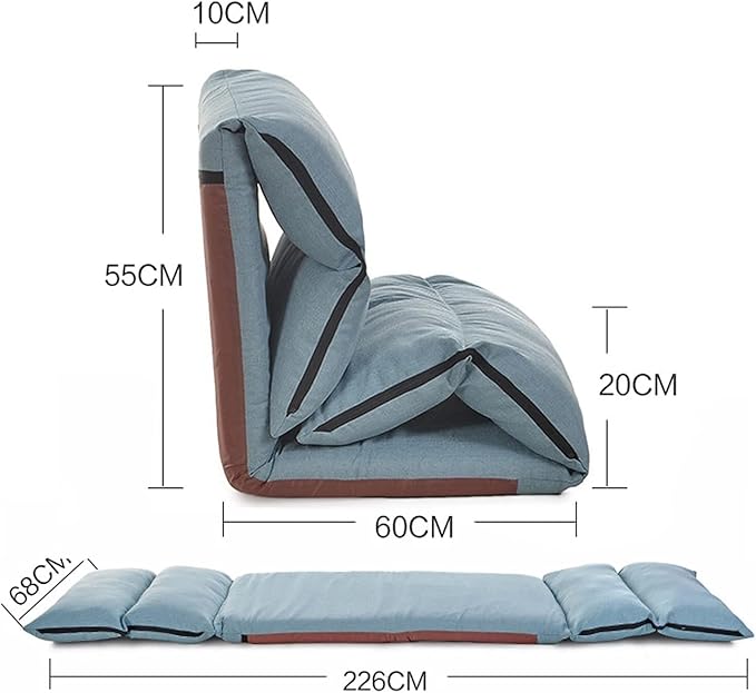 BTZHY Floor Chair Floor Recliner Foldable Tatami Lazy Sofa Recliner Adjustable Home Leisure Window Chair Nursing Chair Family Balcony Meditation Chair Watching TV Chair(Rose)