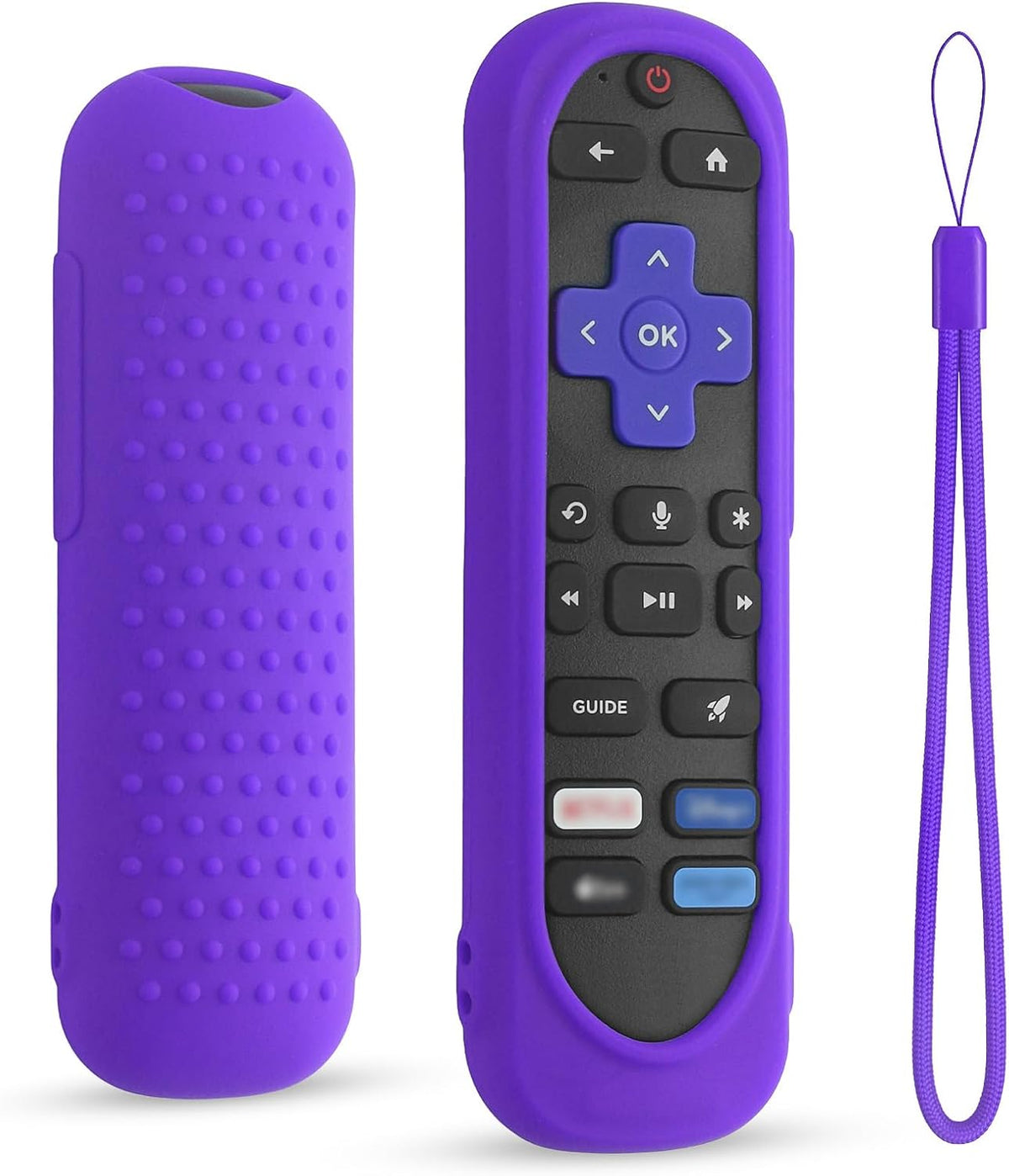 DUOLAXMENG Silicone Case Cover for TCL/Hisense/Roku Streaming TV Stick Remote - Shockproof Washable Remote Cover Pink