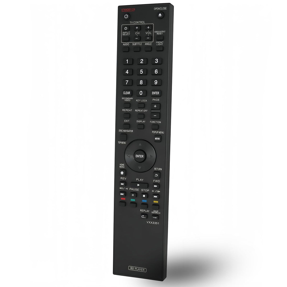 Replacement Remote Control VXX3351 Compatible for Pioneer Blu-Ray DVD Disc Player BDP-120 BDP-121 BDP-31FD BDP-330 sub VXX337 BDP-33FD