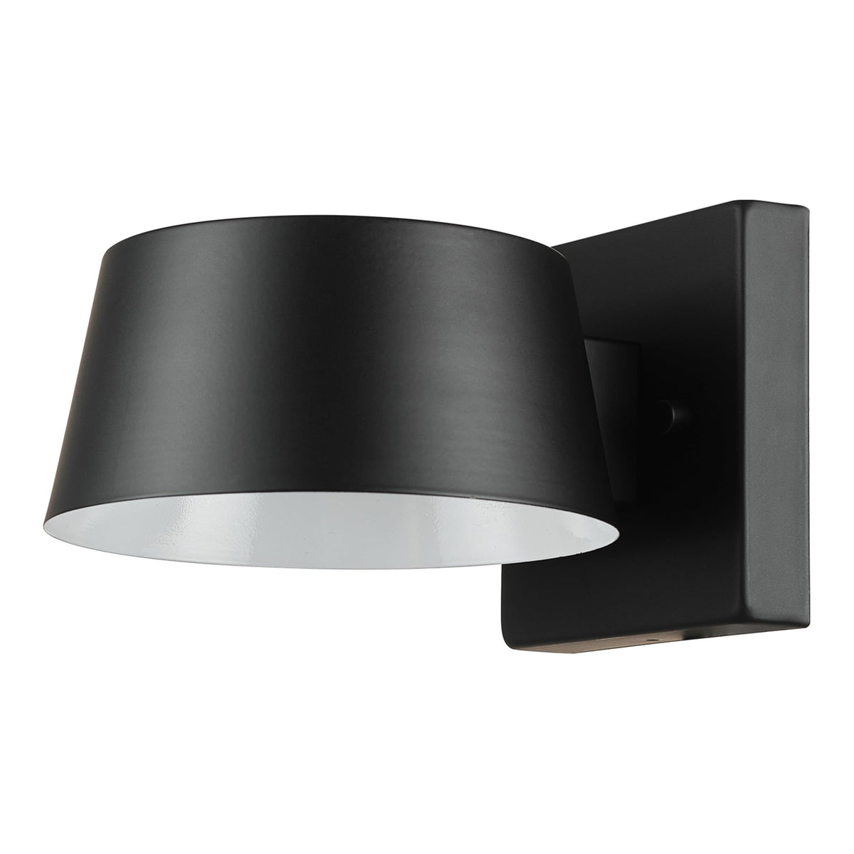 Globe Electric 44782 LED Integrated Outdoor Wall Sconce, Matte Black, 8W, 650 Lumens, 2700 Kelvin, Back Porch Lights, Front Patio, Garage Fixture
