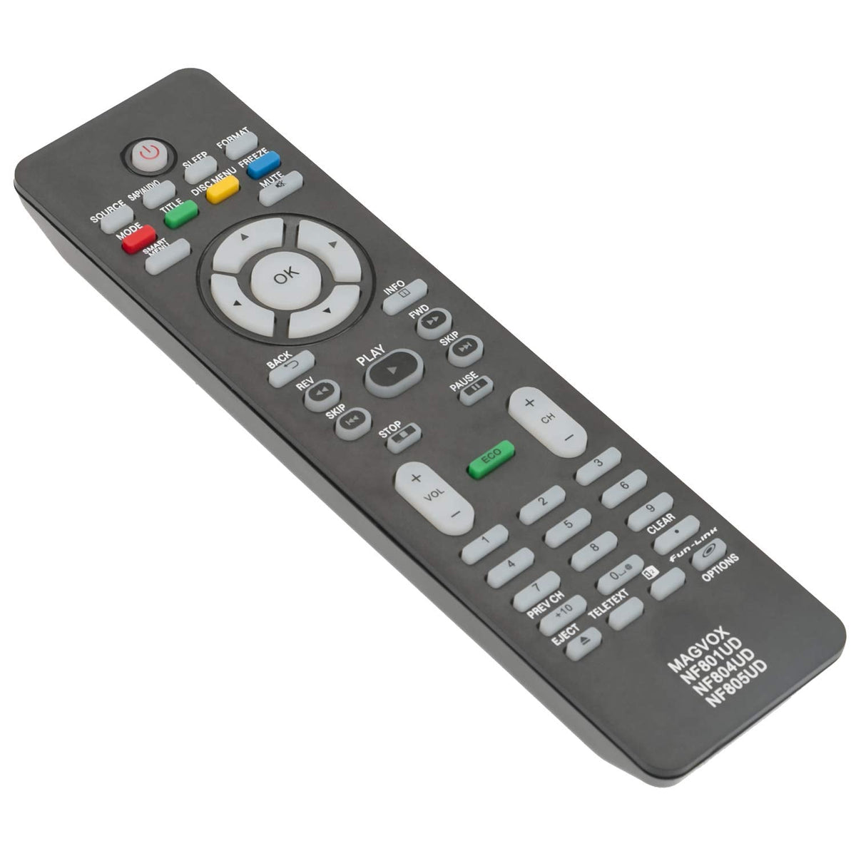 NF801UD NF805UD Replace Remote Control fit for Magnavox LCD LED TV MMT7797 19MF339B 22MF339B 32MF339B 42MF439B 46MF401BF7 37MD350B 40MF430B 46MF401B