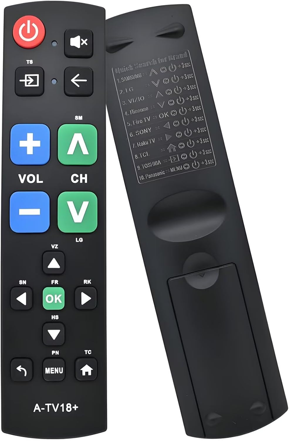 Generic Large Button Universal TV Remote Control for Seniors, Easy to Use Simple Remote for TV, Large Buttons and Clear