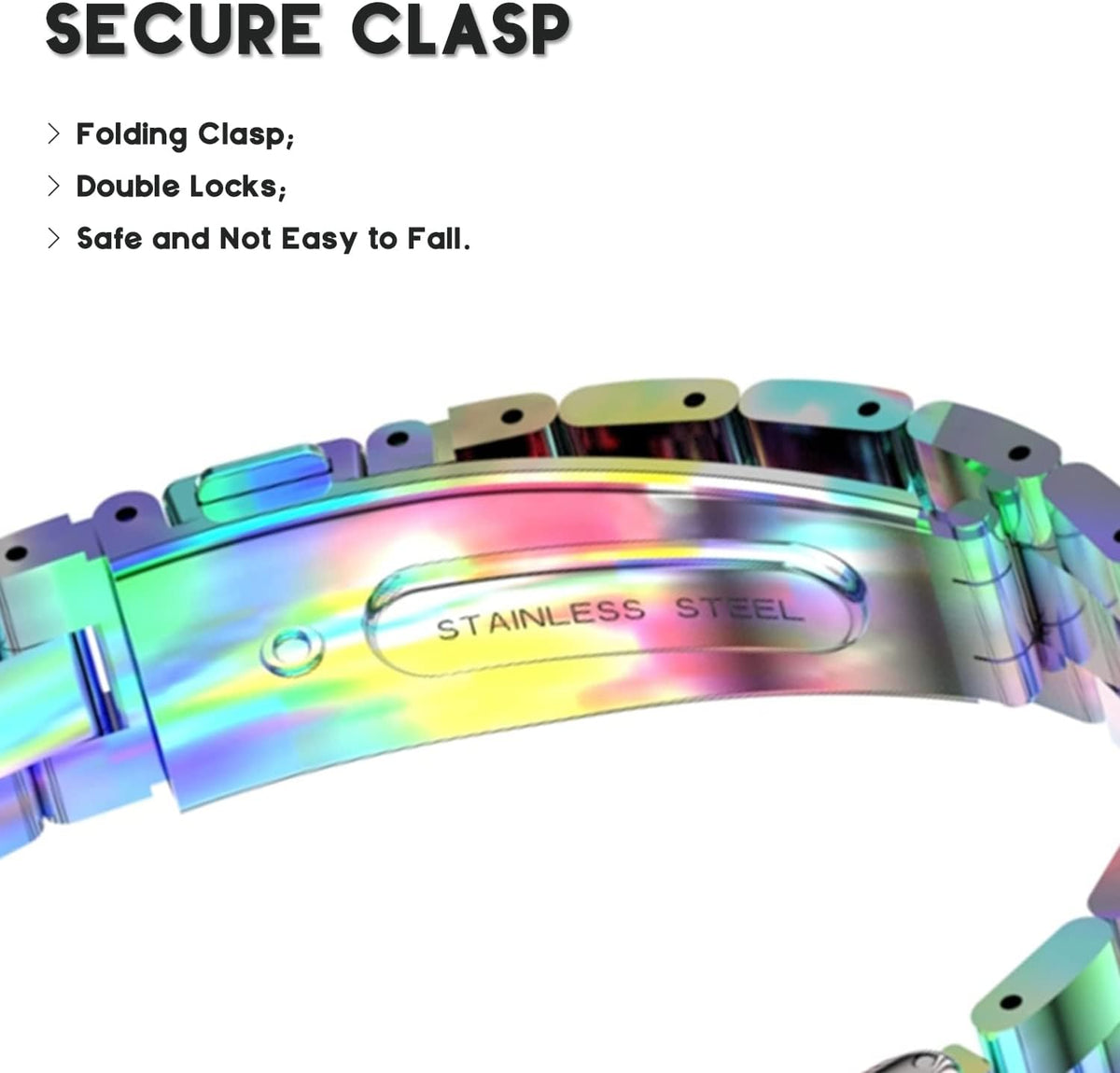 Metal Watchband for Fitbit Inspire 3, Stainless Steel Wrist Strap Bracelet Replacement for Smartwatch