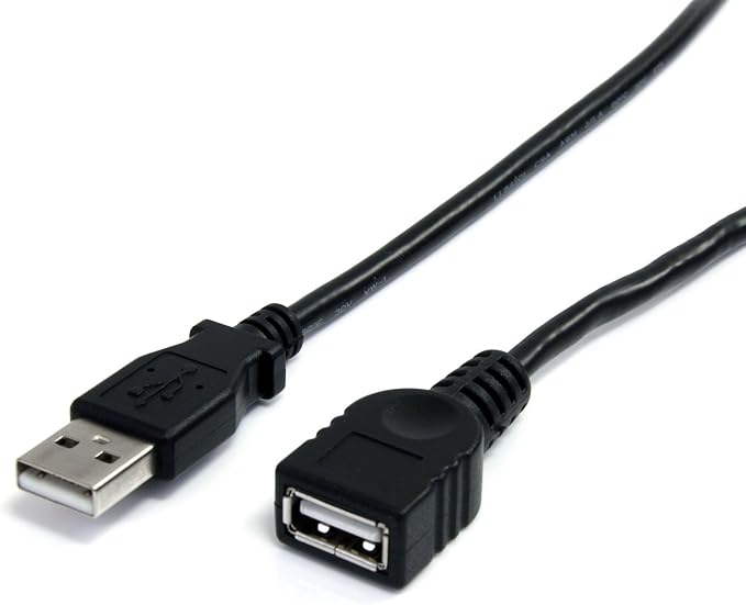 StarTech 3ft USB 2.0 Extension Cable, USB-A M/F, Black (USBEXTAA3BK)