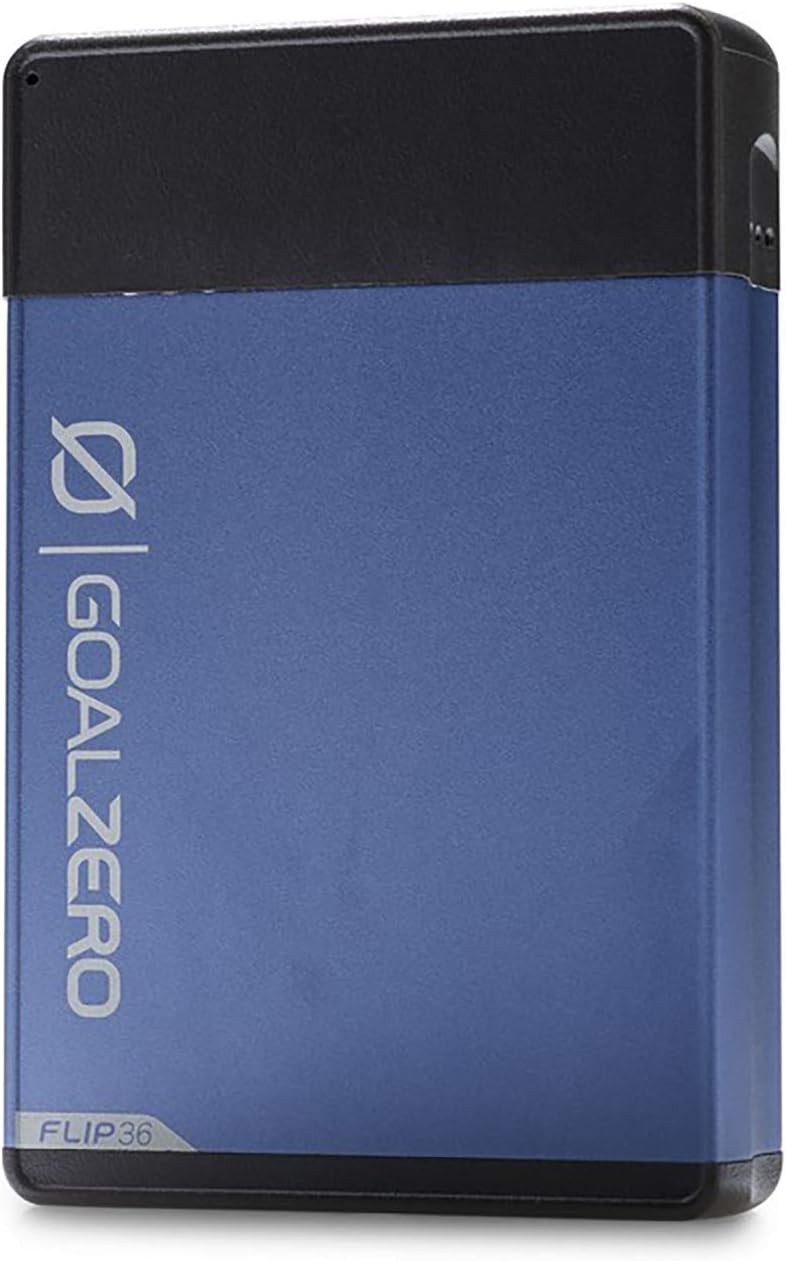 Goal Zero Flip 36 Portable Phone Charger, 10,050mAh/36Wh External Power Bank - Blue.