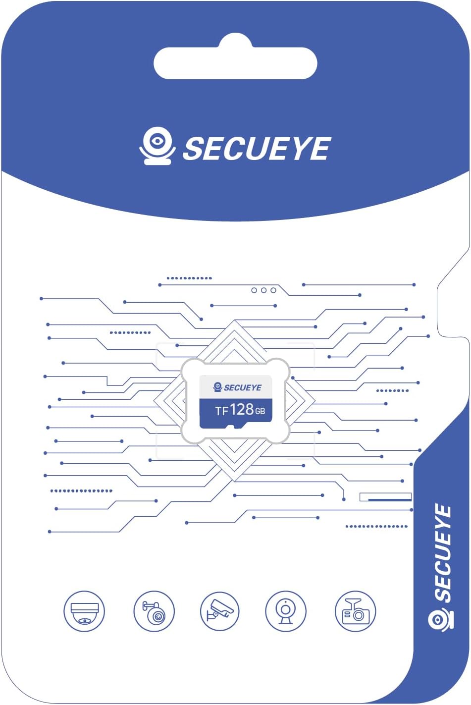 SECUEYE 128GB TF Memory Card Class 10 for Security Camera, Dash Cam, High Speed Reading/Writing