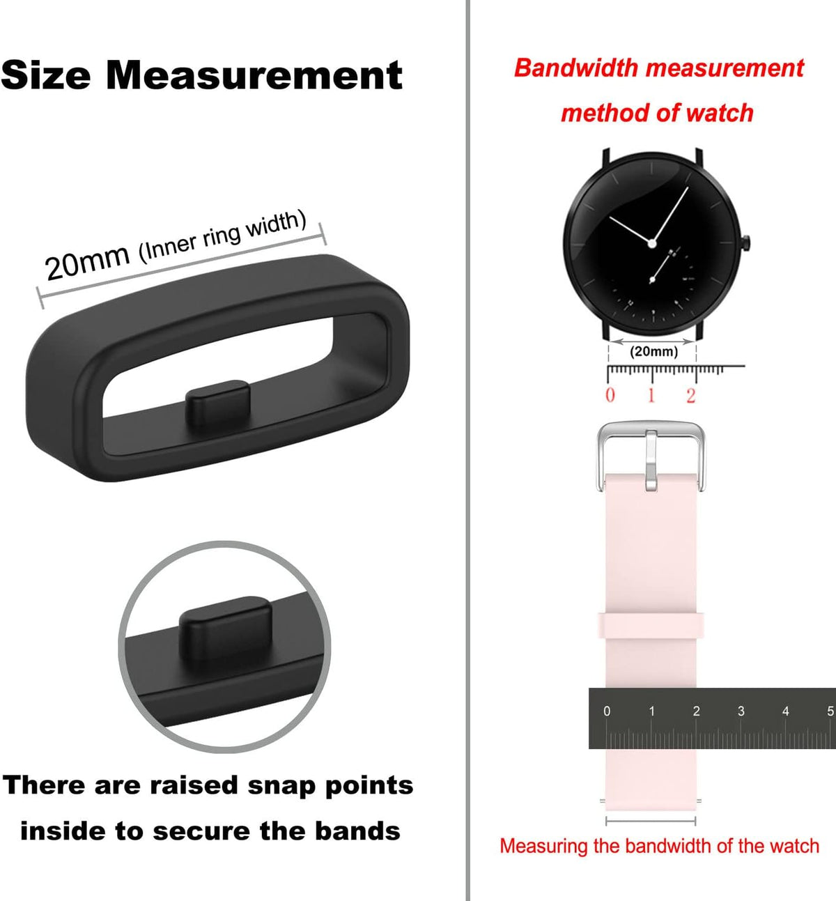 10-PACKS Loops for Fitbit Versa 4/3/2, Replacement Silicone Connector Holder for Versa/Sense Band Keeper