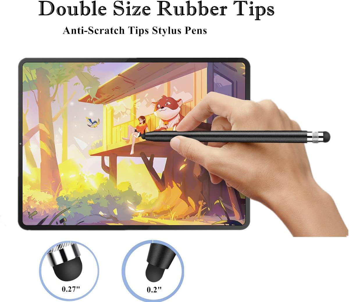 4-Pack Stylus Pens for Touch Screens, Sensitivity & Precision for iPhone/iPad/Samsung Galaxy/Tablets + 8 Replaceable