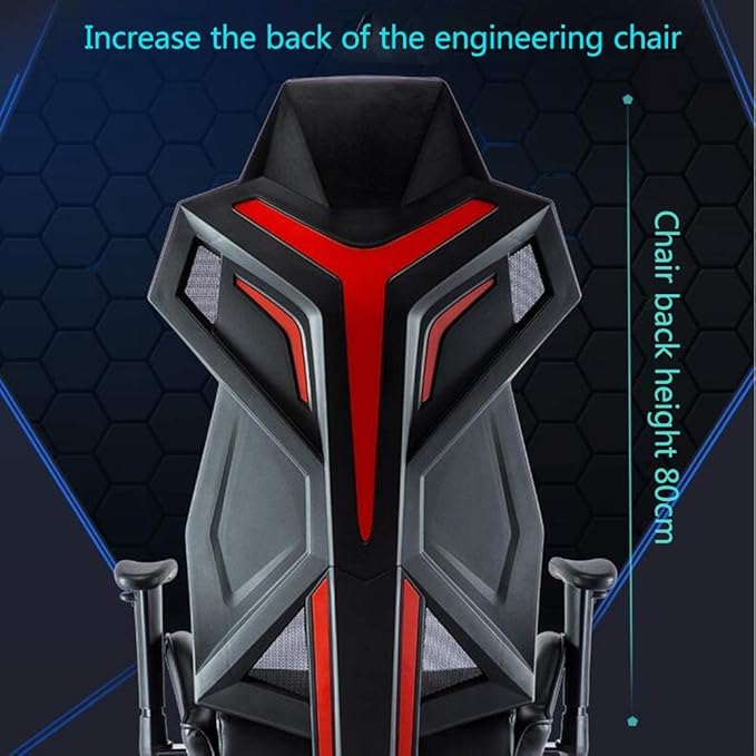 Computer Chair Video Game Chair with Removable Lumbar Pillow Ergonomics Game Computer Chair Lifting Handrail Racing Style High-Back PU Leather Office ChairBlack White