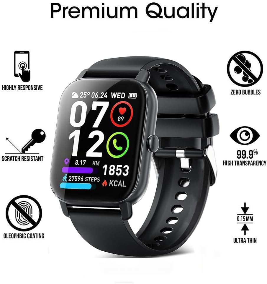 6 Pack Screen Protector Film Compatible with Ddidbi P66E 1.85” Smart Watch, Crystal Clear HD Anti-Scratch