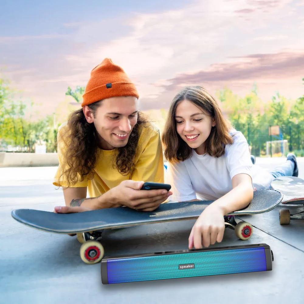 Touch Control Computer Speakers, Bluetooth Speakers for Computer Desktop PC, Colorful RGB Lighting, USB Powered Gaming