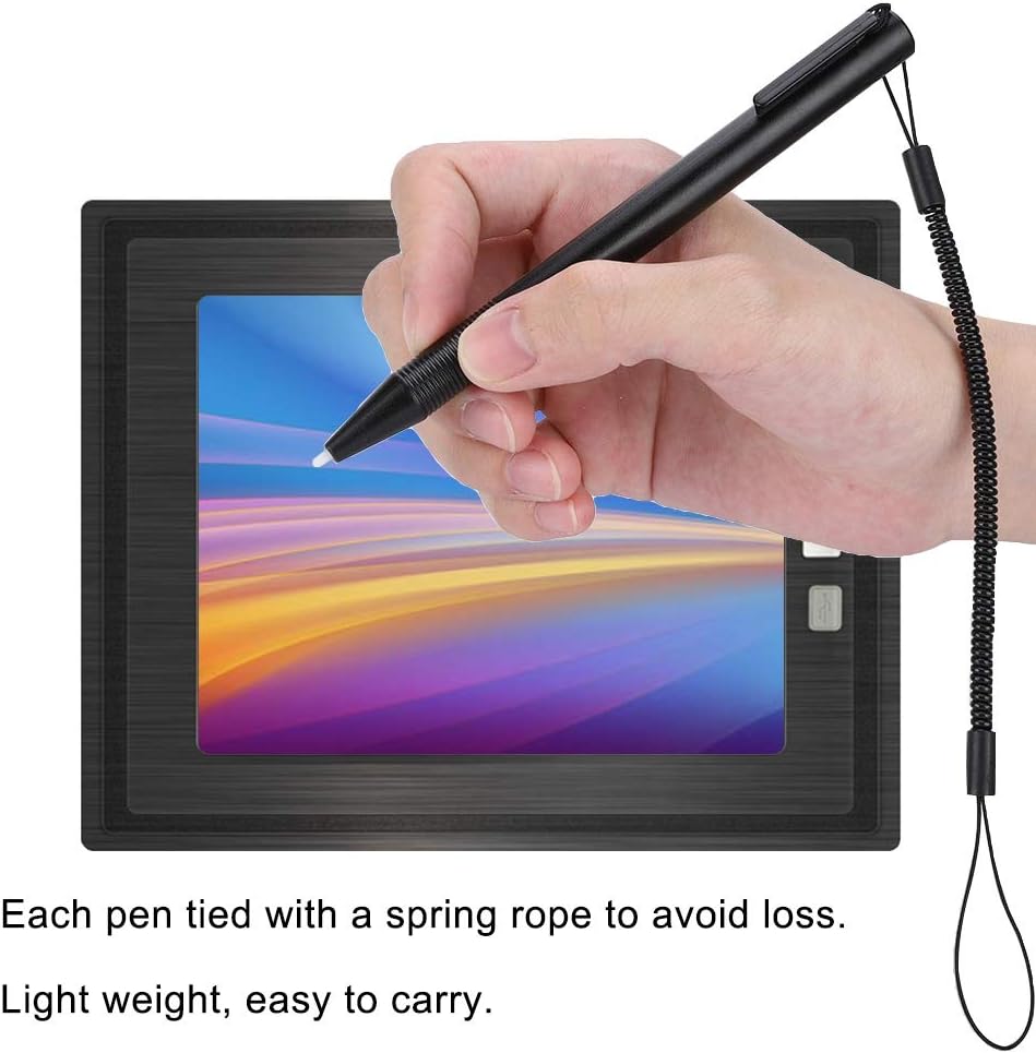 Anti-scratch Stylus Pen for Resistive Touch Screens, Spring Rope for POS PDA Navigator