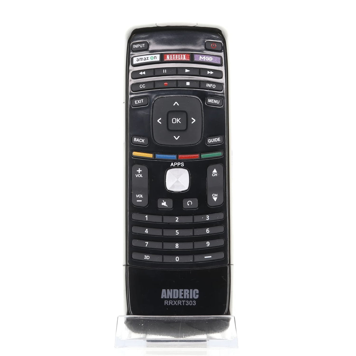 ANDERIC RRXRT303 with QWERTY for Vizio TV Remote Control