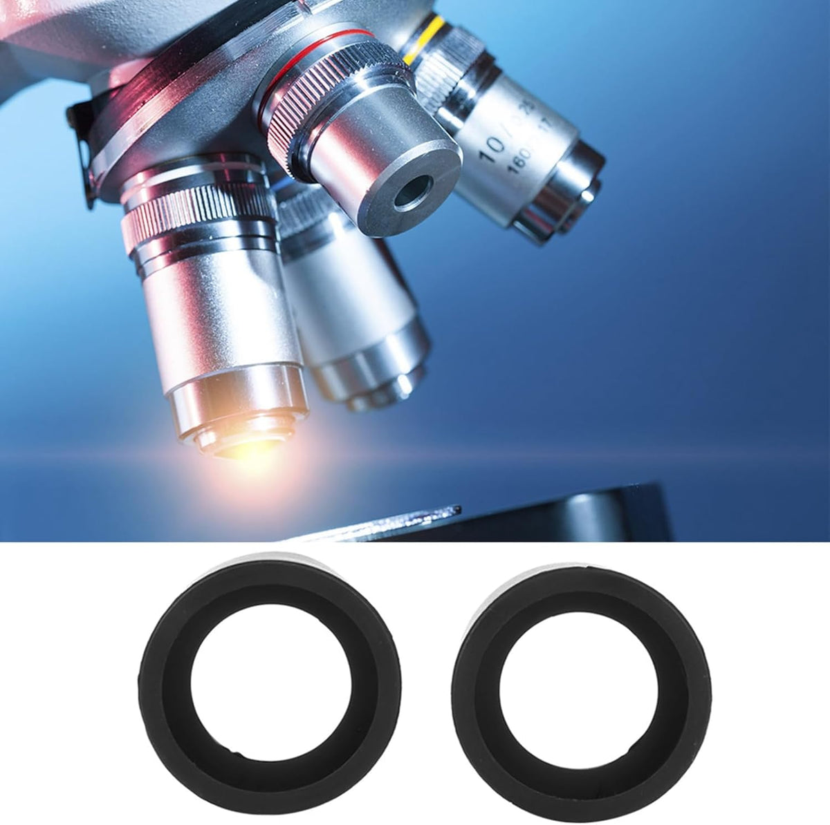 Eyepiece Cover 2Pcs for 32-36mm Stereo Microscope, Professional Rubber Guard Eyeshields with 36mm Diameter