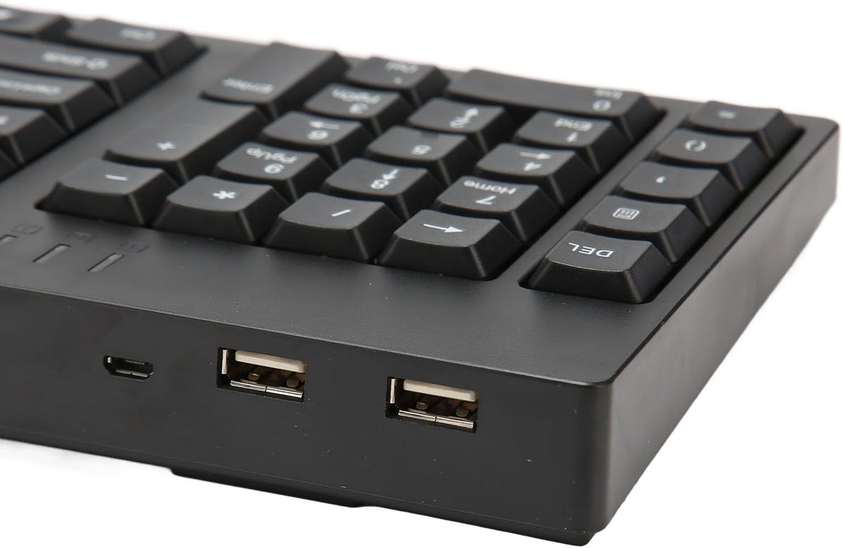 Dpofirs Left Handed Keyboard - 109 Keys Micro USB Ergonomic Layout, Plug and Play Office Keyboard for Business