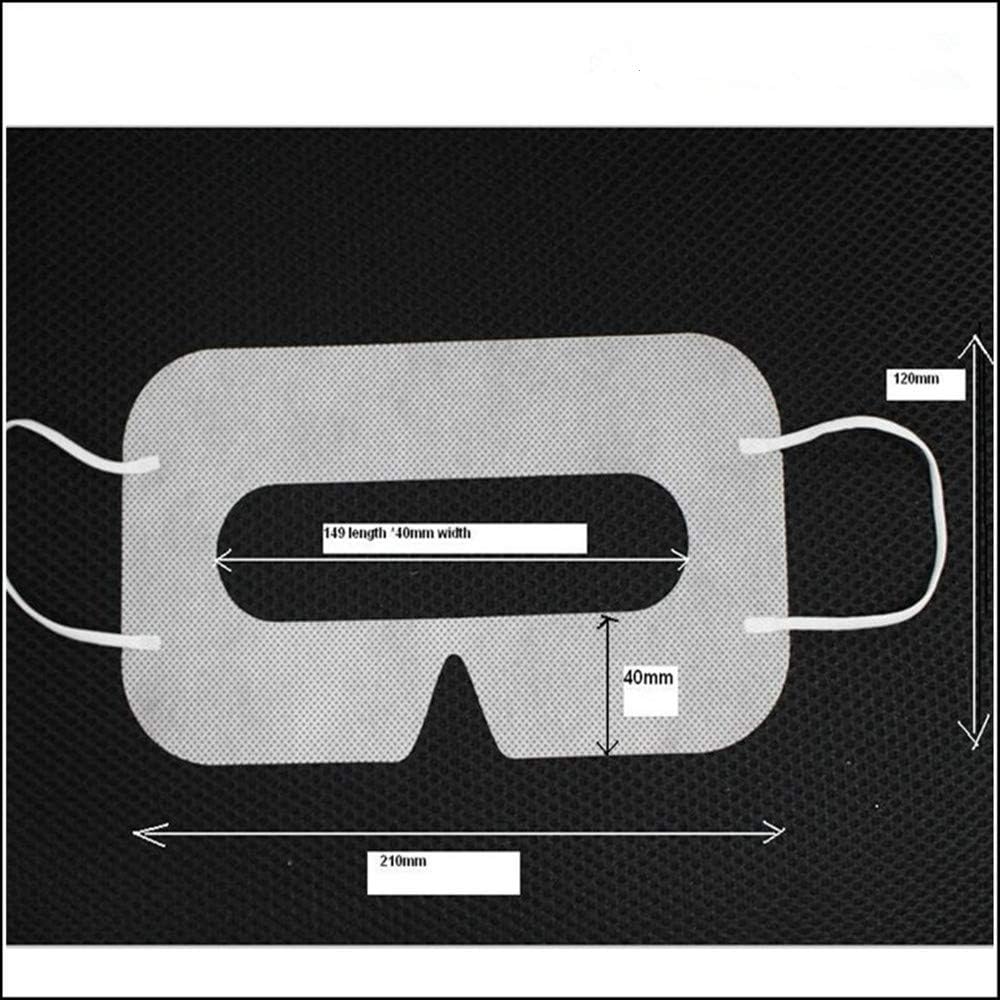 100 Pack White Disposable VR Face Covers, Sanitary Mask Pads for HTC Vive/PS VR/Gear VR/Oculus Rift