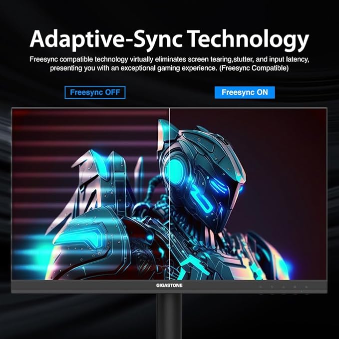 Gigastone 22 inch VA LED Back Light Monitor 75Hz FHD 1920 x 1080 1080P 178° Wide View Frameless Computer Monitor 4ms Eye Care Technology Ergonomic Tilt VESA Mount HDMI VGA