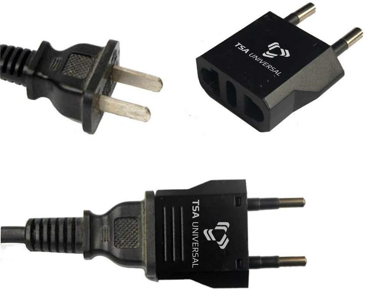 United States to Serbia Travel Power Adapter to Connect North American Electrical Plugs to Serbian Outlets for Cell Phones, Tablets, eReaders
