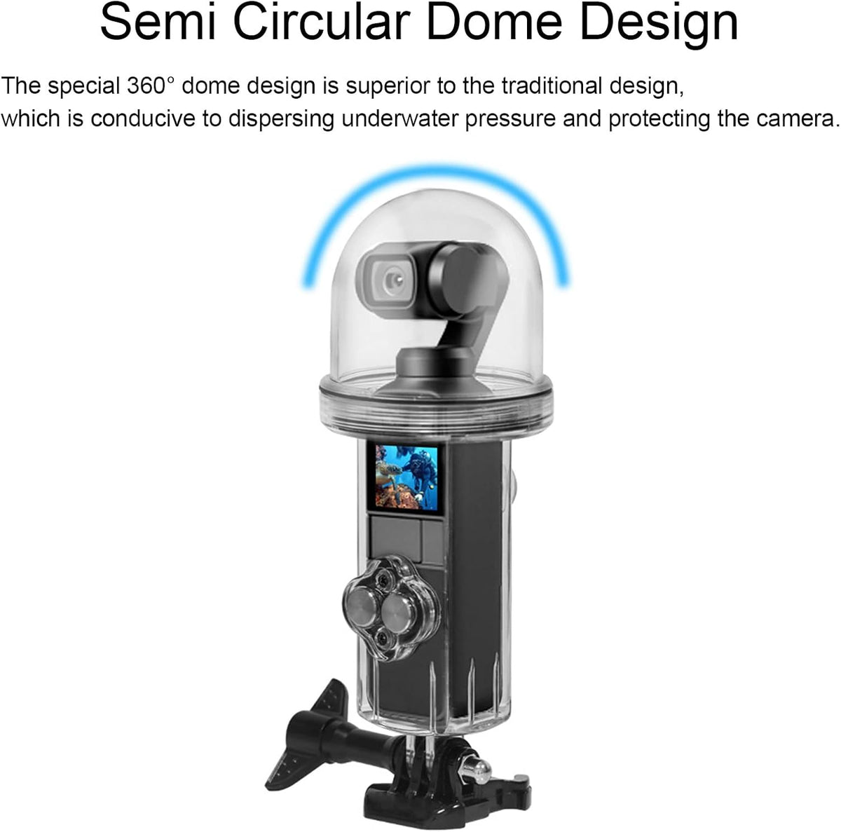 for DJI Osmo Pocket Waterproof Housing, High Translucent Acrylic Protective Case for Surfing Diving Swimming,