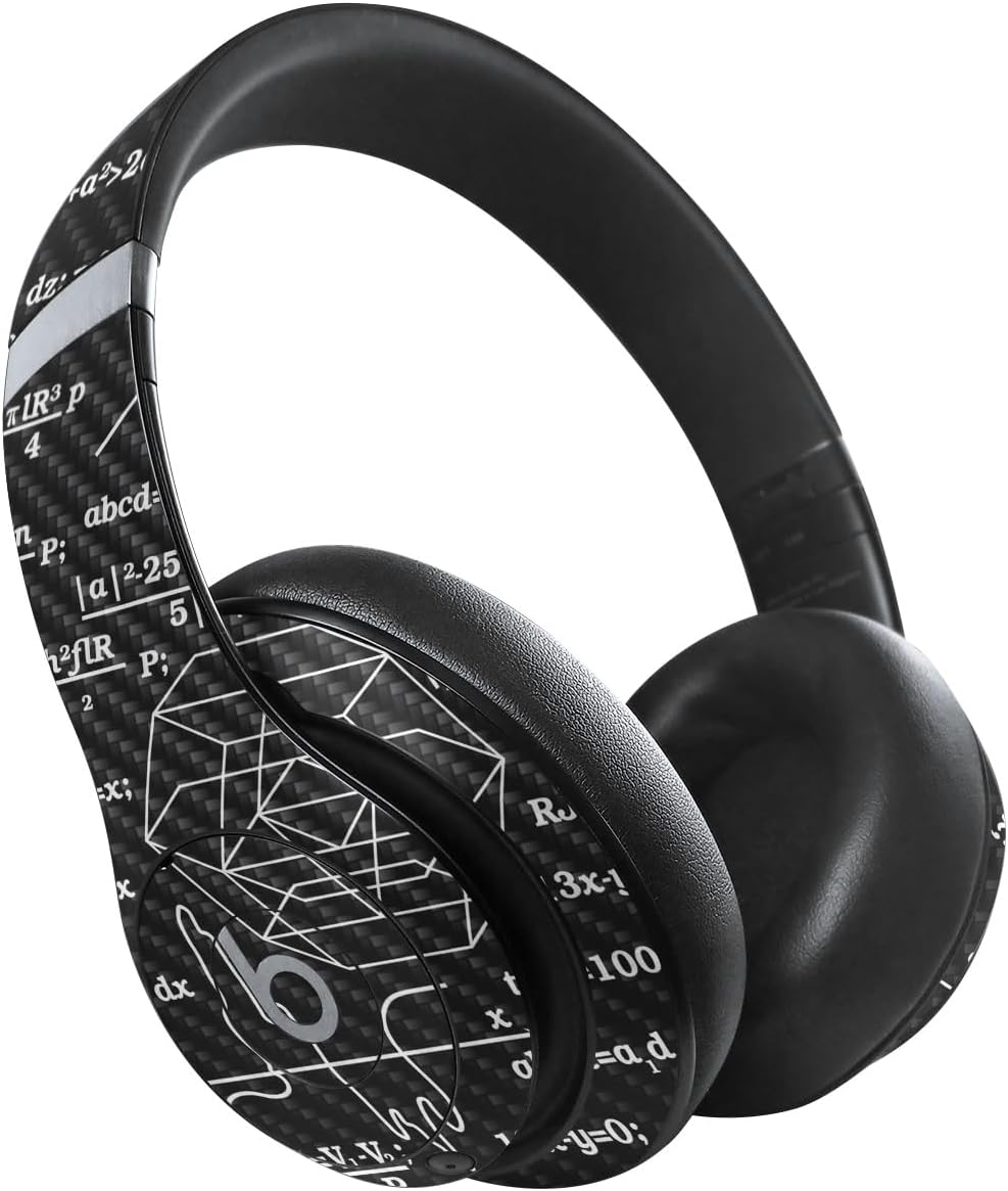 MightySkins Carbon Fiber Skin Compatible with Beats Studio Pro - Mathematical, Protective Durable Textured Finish