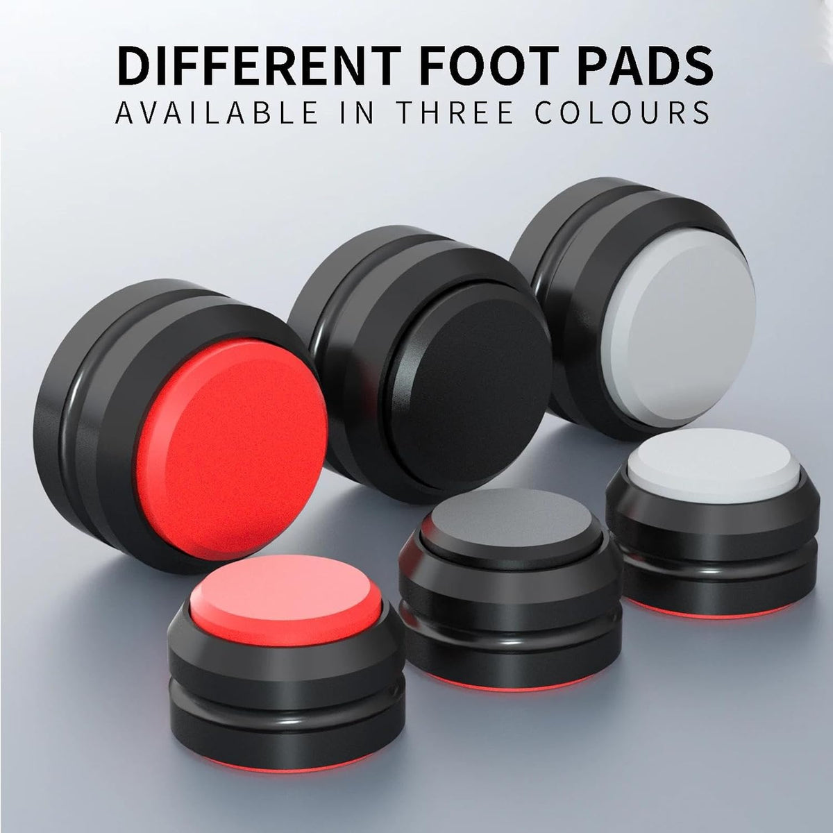 Preffair Audio Speaker Aluminum/Silicone Isolation Feet Turntable Damper Vibration Stopper Stand Absorption Shock Pad for Amplifier Preamp DAC Devices 4Pcs (Gray, 1.73"x1.18")