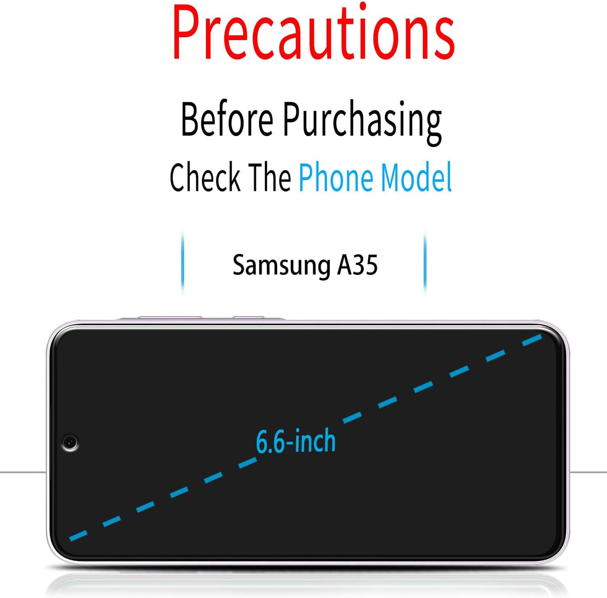 Slanku [3 Pack] Tempered Glass Screen Protector for Samsung Galaxy A35 5G, Anti-Scratch, Bubbles Free, Easy to Install