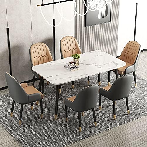 Office Chair Gaming Chair Computer Chair Living Room Furniture Design Armchairs Nordic Chair Metal Leather Material Dining Room Chairs Leisure Computer Stool (Color : Roze)