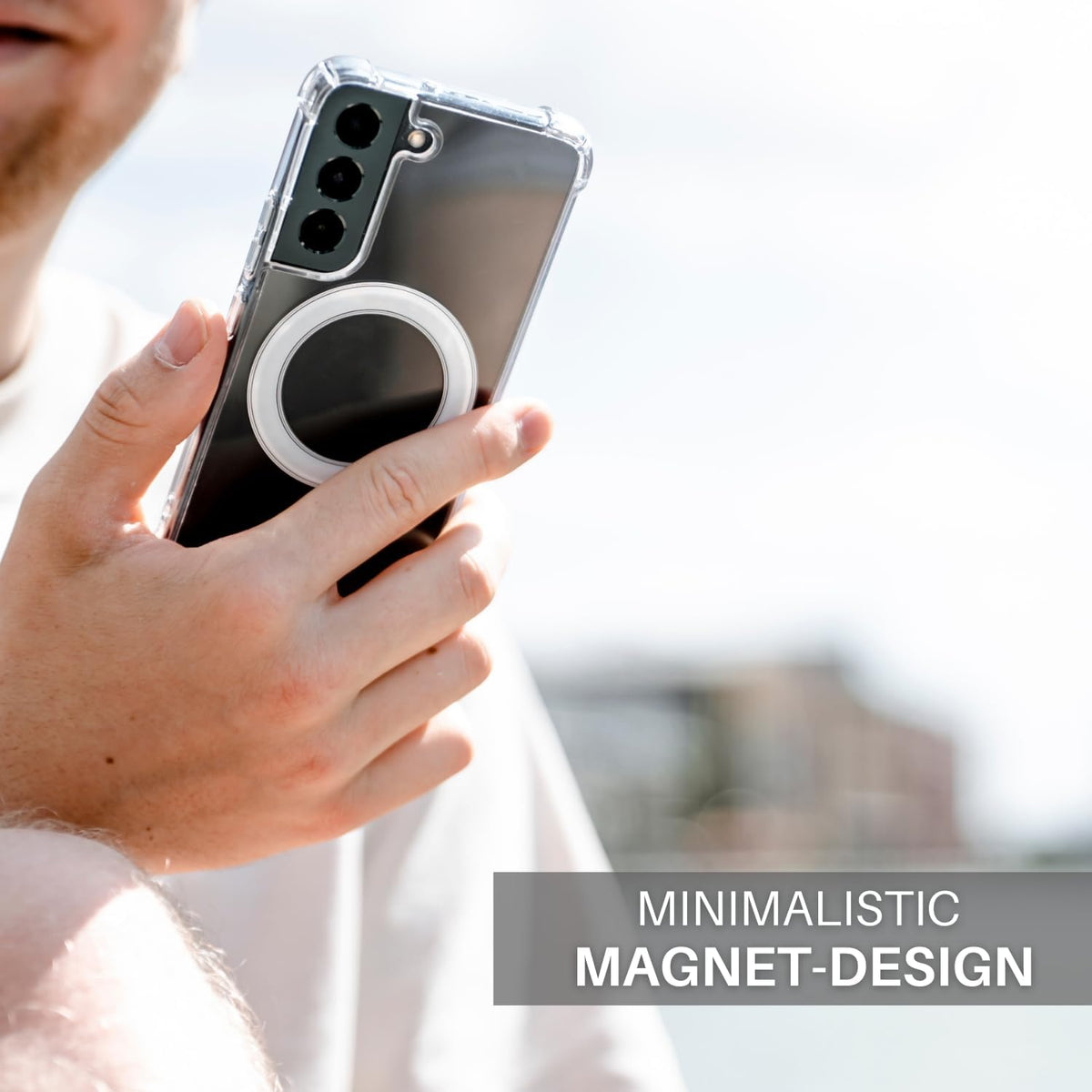 Magnetic Case for Samsung Galaxy S21 Ultra, Shockproof Transparent/Clear Phone Case for MagSafe
