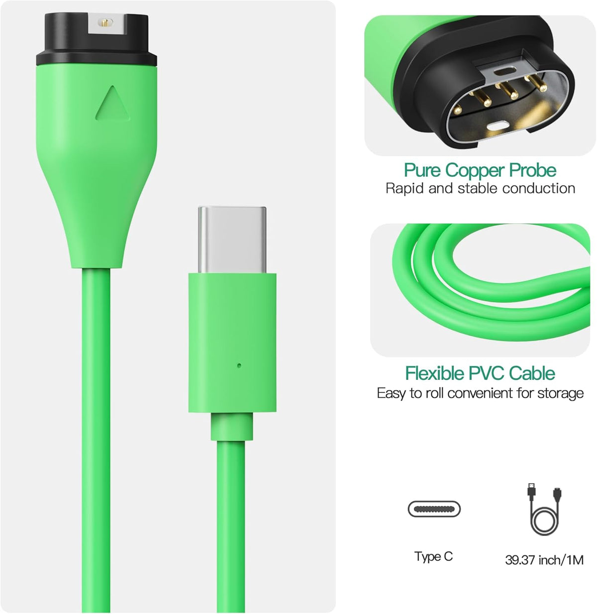 AWINNER Charger for Garmin Watch, USB C - 1 Pack