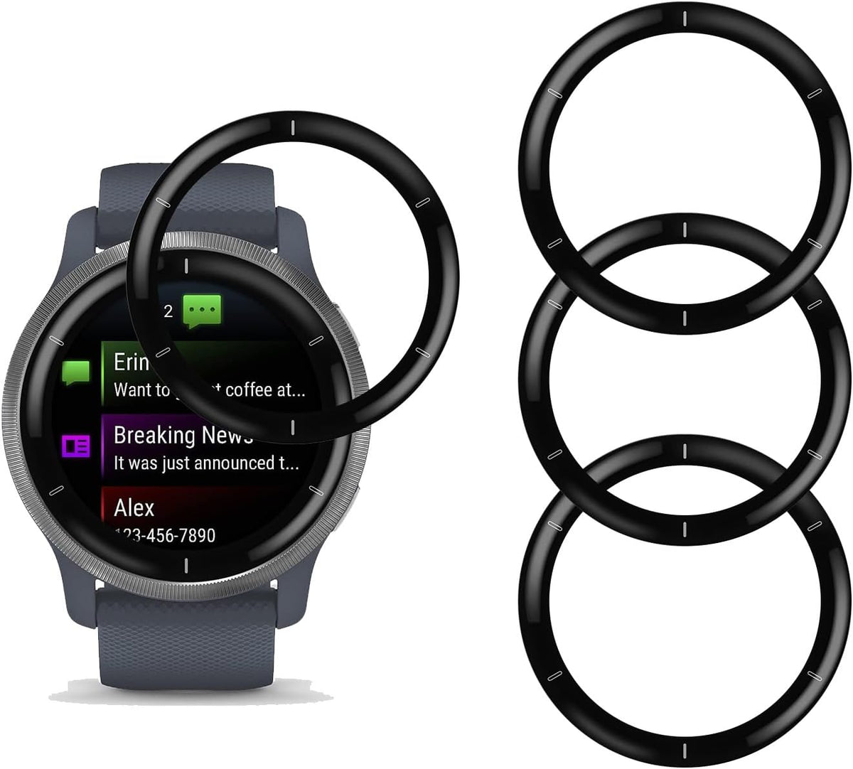 [4 Pack] Screen Protector for Garmin Venu 2 Smartwatch, HD Clear, Anti Scratch, Anti Fingerprint Compatible