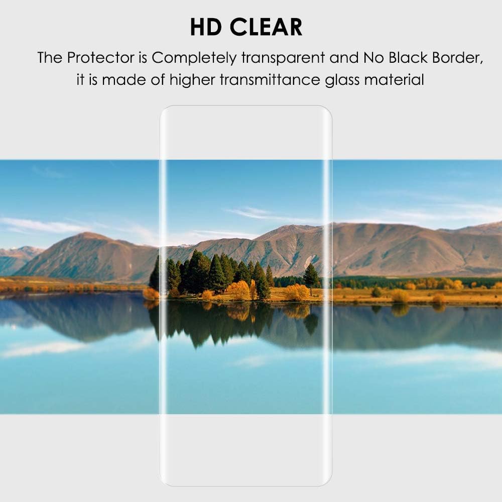 [3 Pack OnePlus 8 Pro Screen Protector] Tempered Glass, UV Set, Full Screen Adhesive, Scratch Repair