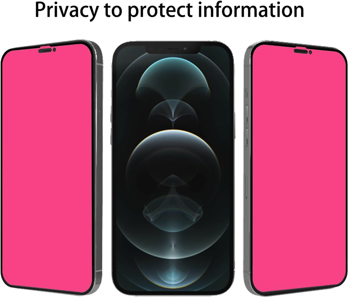 2 Piece Privacy Tempered Glass for iPhone 12 Pro Max 6.7 inch Anti-blue Anti-Spy Screen Protector Mirror Gradient