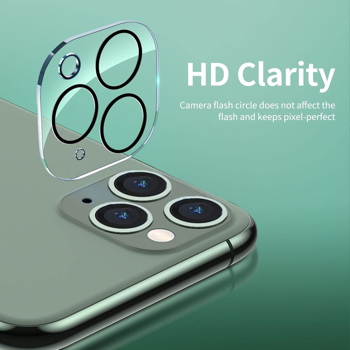 NEW'C 4 Pack, 2 Pack Screen Protector for iPhone 11 Pro Max + 2 Pack Camera Lens Protector, Case Friendly
