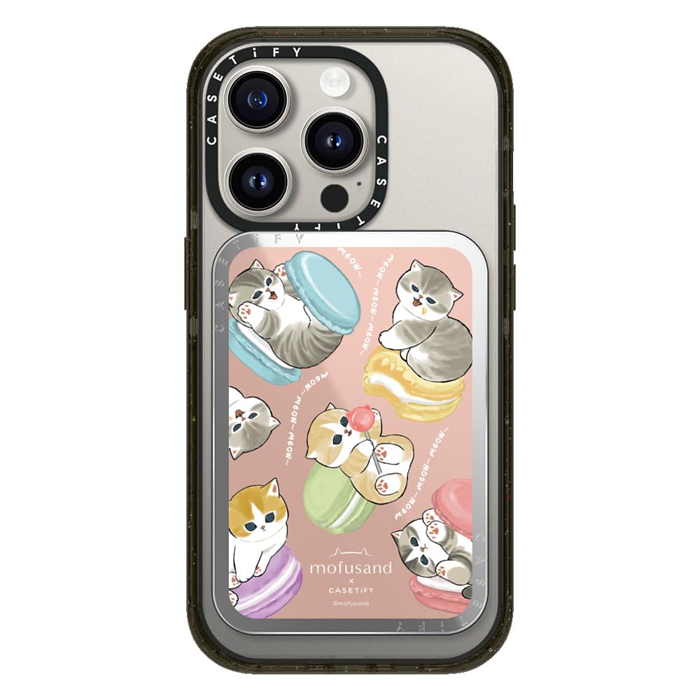 Casetify Snappy Card Holder Stand Compatible With Magsafe - Do Nothing Or Macaroon - Silver Mirror