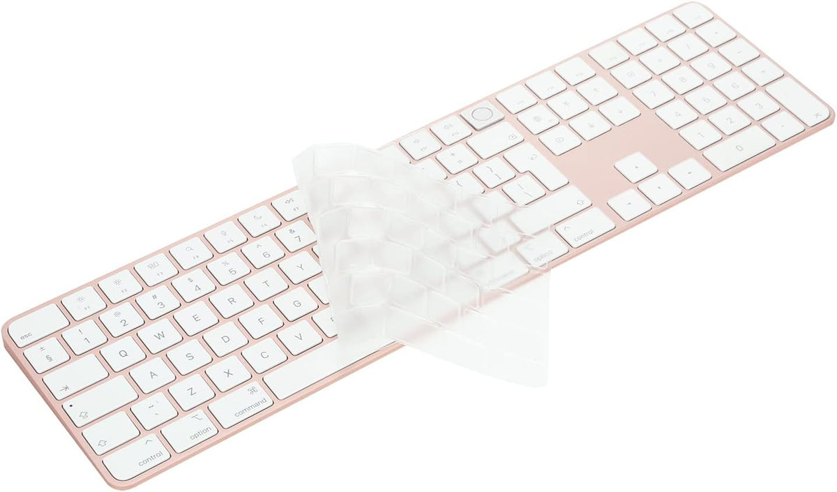 [Not for 2024 Release A3119] Keyboard Cover for iMac Magic Keyboard (Europe Layout 7 Shape Enter Key)(Model A2520, Touch ID Version, with Numeric Key) Ultra Thin Clear Protector Skin