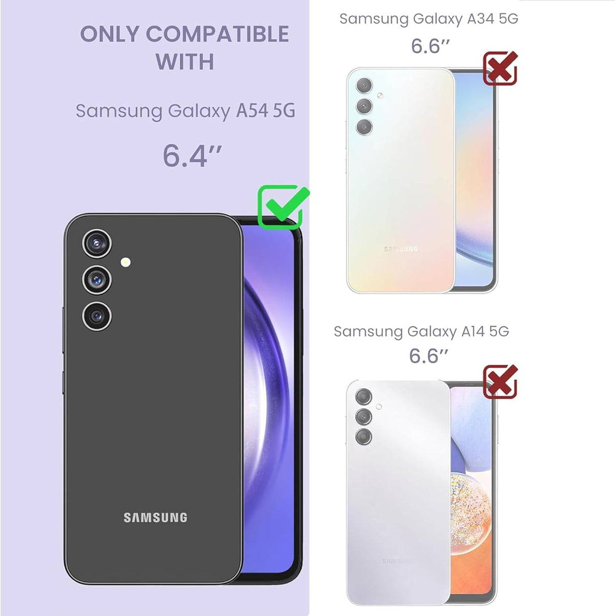 Battery Case for Galaxy A54,Enhanced [12000mAh]Ultra Thin Portable Protective Qi Wireless Charging Case Compatible with Galaxy A54 (6.4inch) Rechargeable Extended Battery Charger Case (Black)