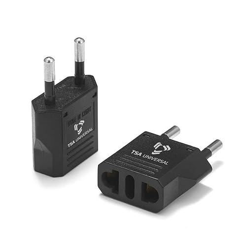 United States to Mongolia Travel Power Adapter to Connect North American Electrical Plugs to Mongolian Outlets for Cell Phones, Tablets, eReaders