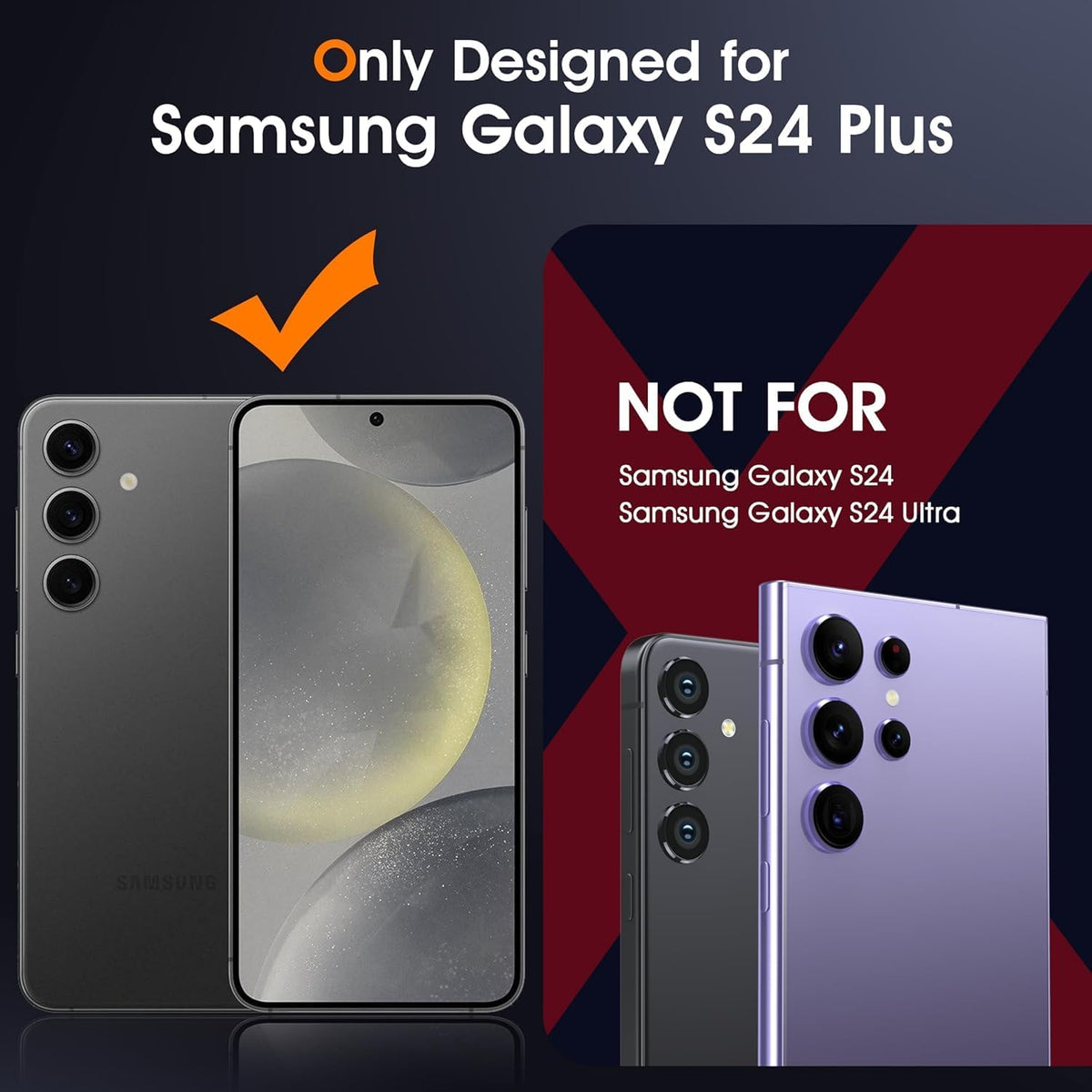 Nineasy Waterproof Case for Samsung Galaxy S24+ Plus, [Real 360 Full Body] [Built-in Screen & Camera Protector][IP68