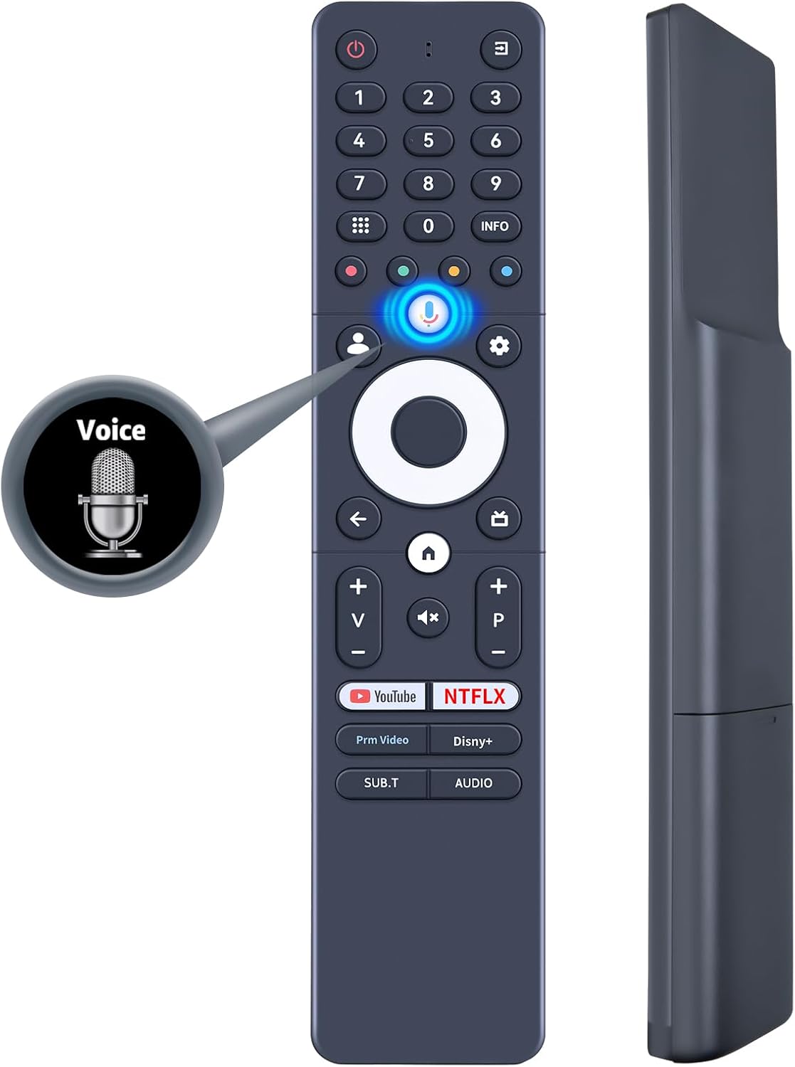 GWVEE SRC-4020-01 2025 Voice Remote Control Replacement for Vision Caixun Sansui Thomson TV