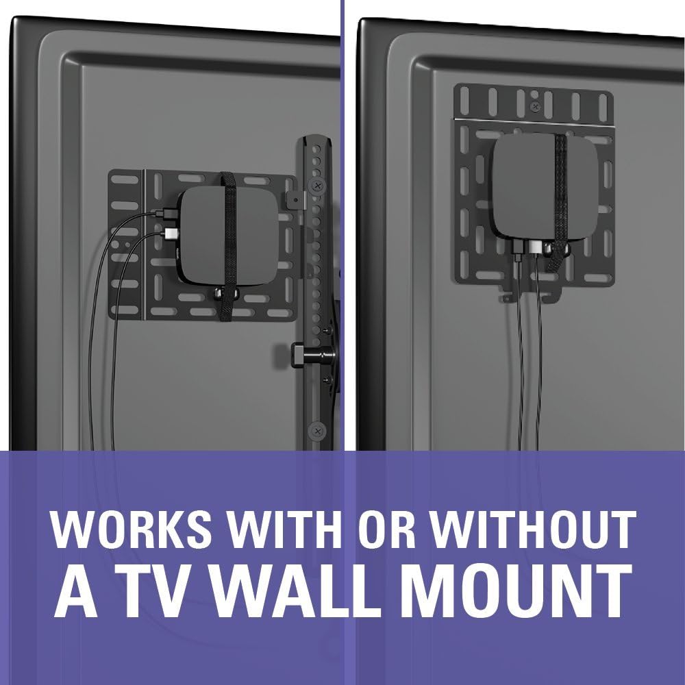 Sanus SASP1-B1 Streaming Media Player Mounting Bracket Hides Most Small Devices Up to 3 lbs. Behind Your TV - Apple TV
