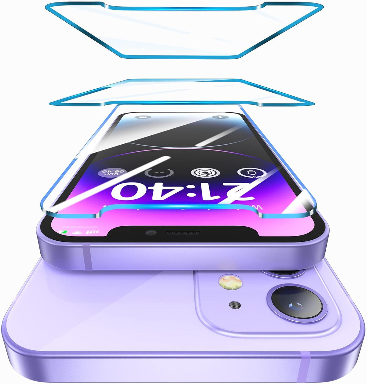 ORIbox 3-Pack Glass Screen Protector for iPhone 12 & 12 Pro, HD Clear, Anti-Scratch, Eye-Protection Tempered Glass.