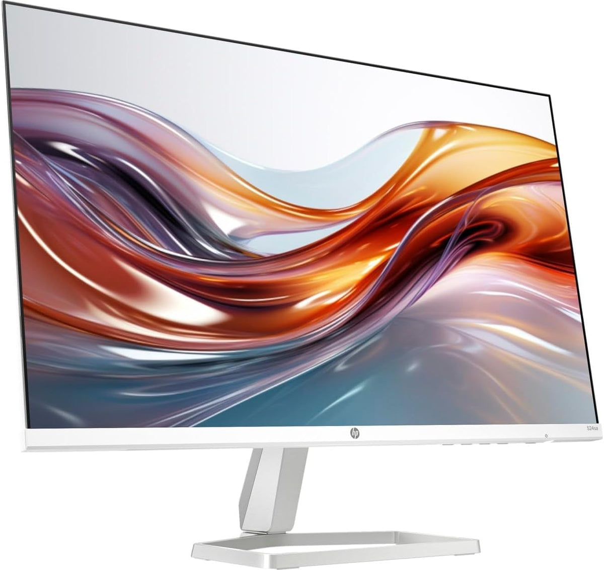 HP Series 5 524sa Monitor with Speakers (Replaces M24fwa) 24" 100Hz IPS FHD 99% sRGB 300 Nits Display, Adjustable Tilt, Flicker-Free, Anti-Glare, White/Silver w/DKZ USB Port Expander