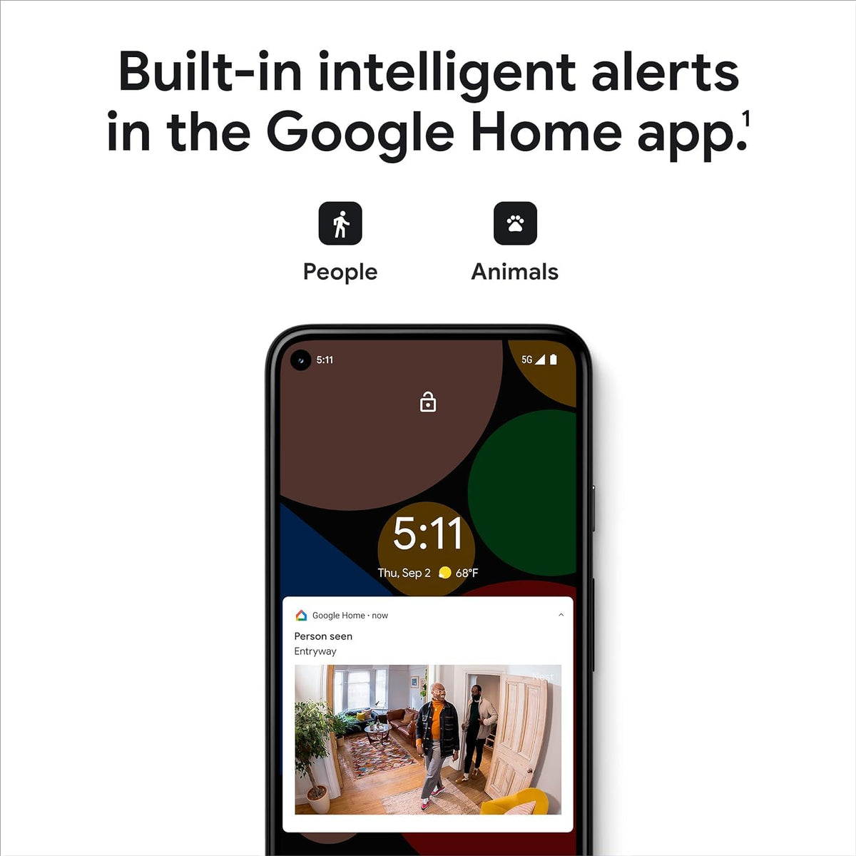 Google Indoor Nest Security Cam 1080p (Wired) - 2nd Generation - Non-Retail Packaging - Snow