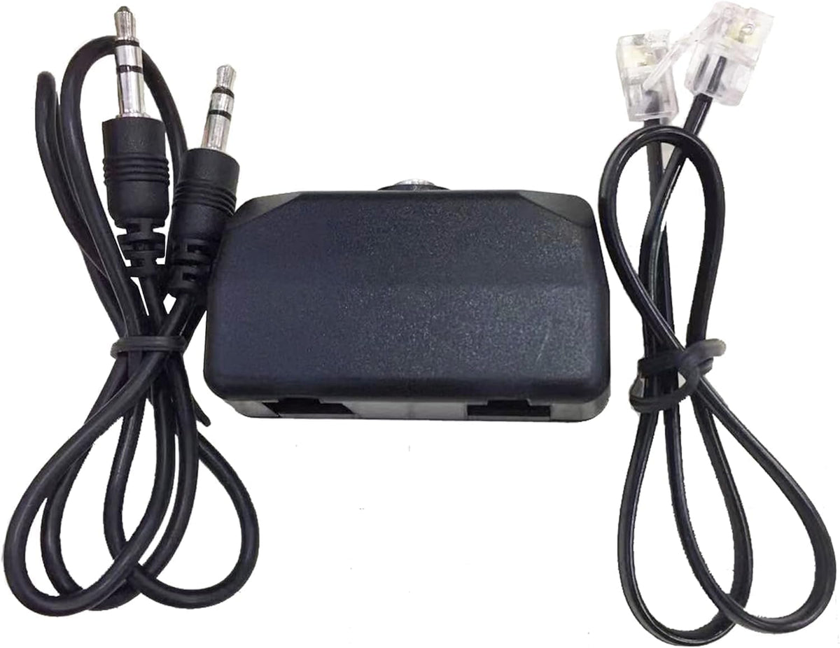 eoqo RJ11 3.5mm 2-Pack Analog Telephone Adapter Splitter for Telephone & Voice Recorder, Dual Ports