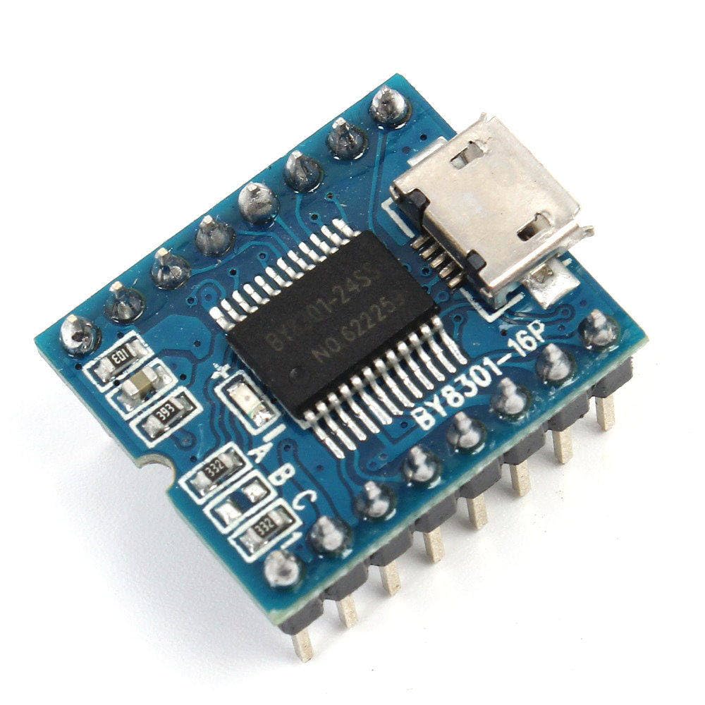 Generic MP3 MP3 BY8301-16P 32Mbit 4Mbyte Player Module Mini Player Audio Voice Module Board Support USB Download