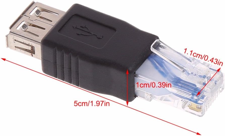 Herfair 2PCS RJ45 Ethernet to USB Adapter for ADSL Modem/Router/Computer Camera/Surveillance Camera with Network