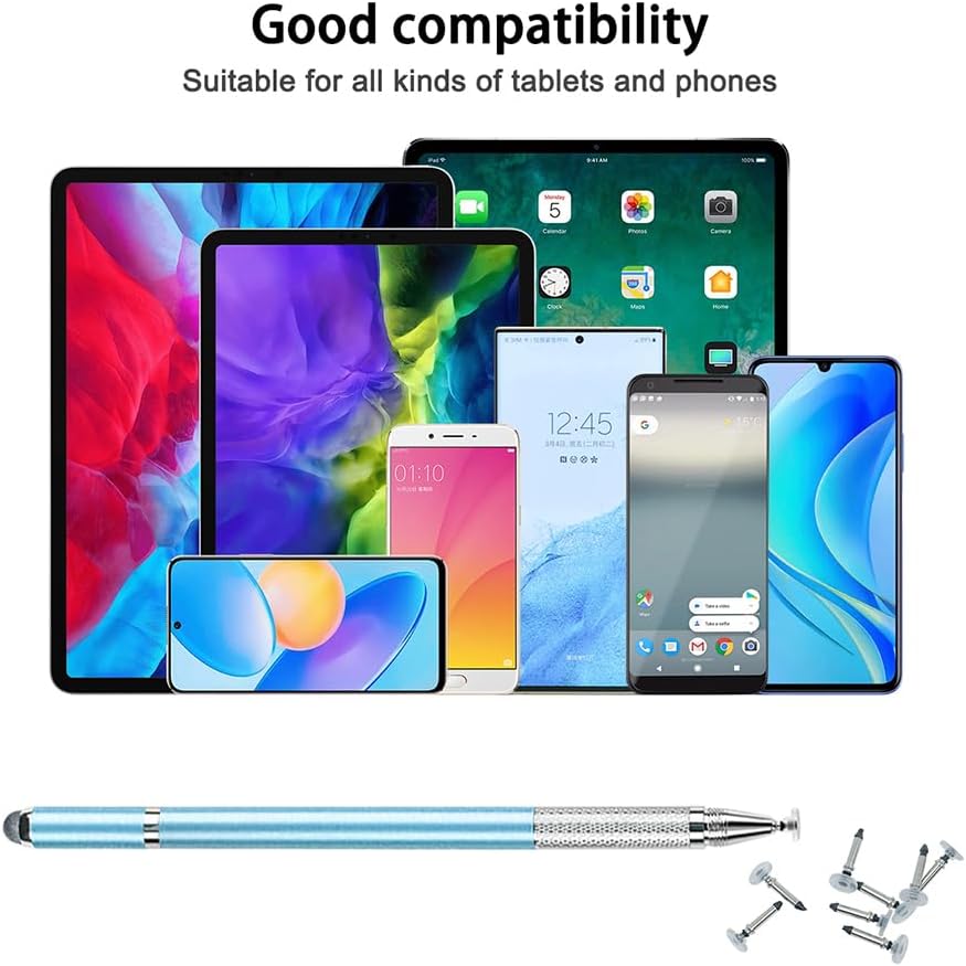 YuCool 20 Pieces Passive Stylus Pen Replacement Disc Tips, Universal Nibs Compatible with Capacitive Touch Screen