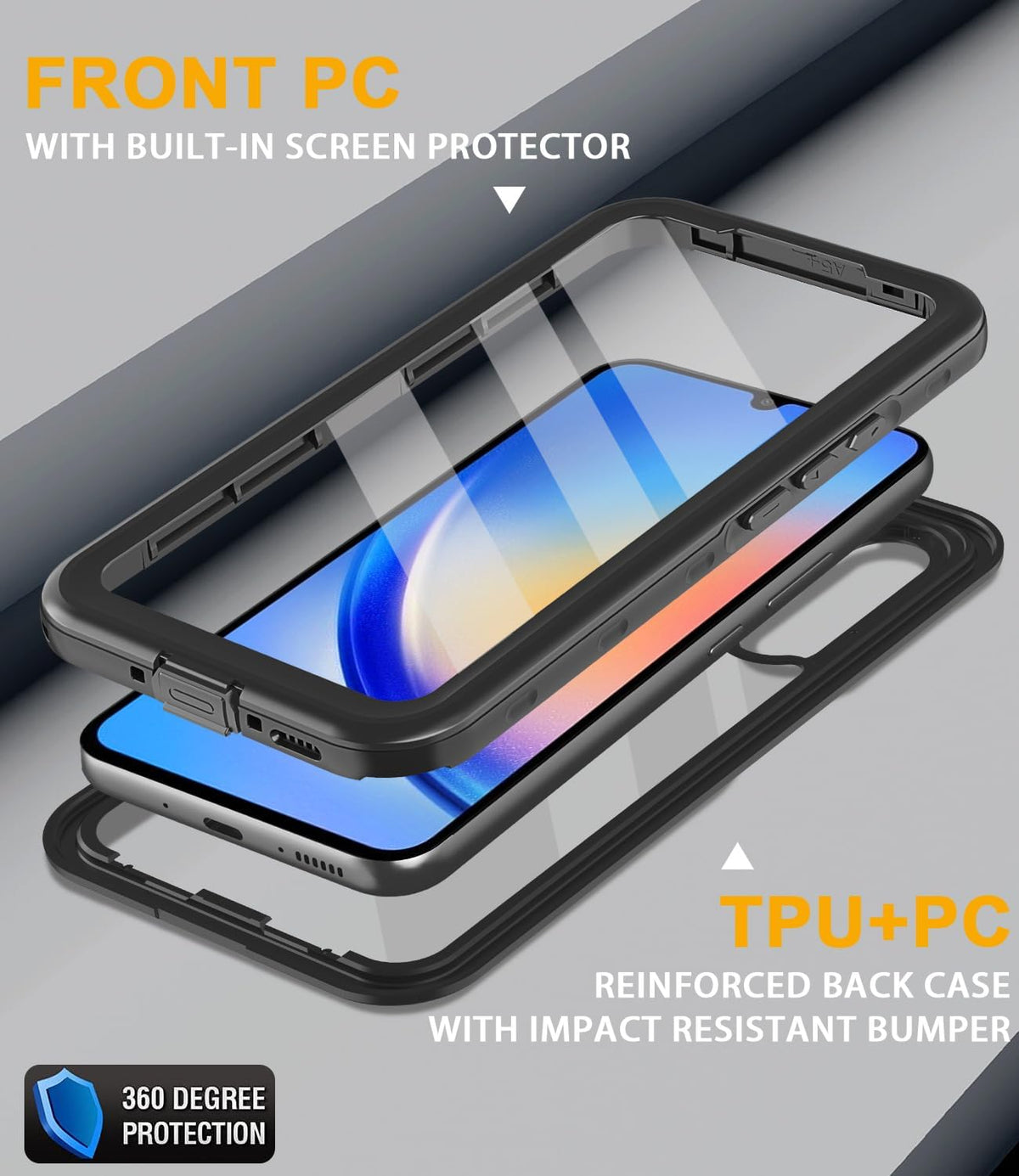 Samsung Galaxy A54 5G Waterproof Case - [Built-in Screen Protector] [IP68 Underwater] [360° Full Body] Heavy Duty